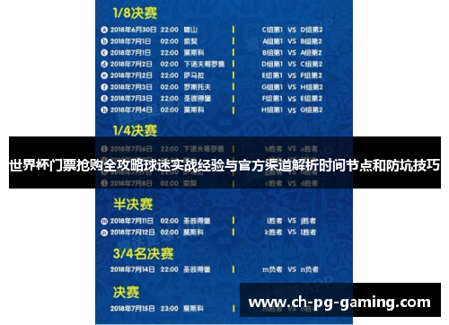 世界杯门票抢购全攻略球迷实战经验与官方渠道解析时间节点和防坑技巧